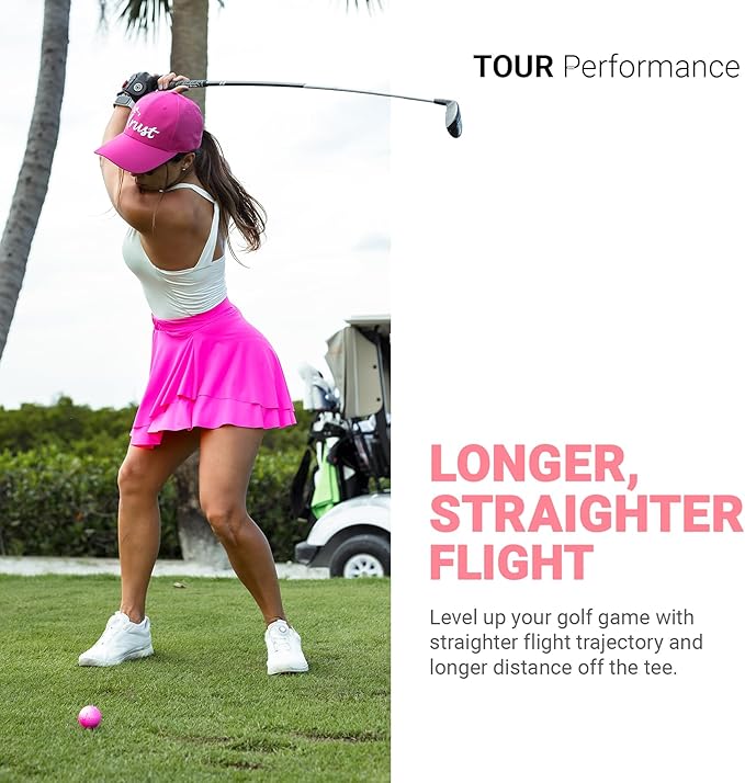 Trust Golf Balls - Aurora & Rosa Crystal Urethane Series | Eye-Catching & Easy to Spot | Maximum Distance, Soft Feel, Straight Flight, & Greenside Control | Blue, Orange, Pink, Yellow | 12 or 48 Balls