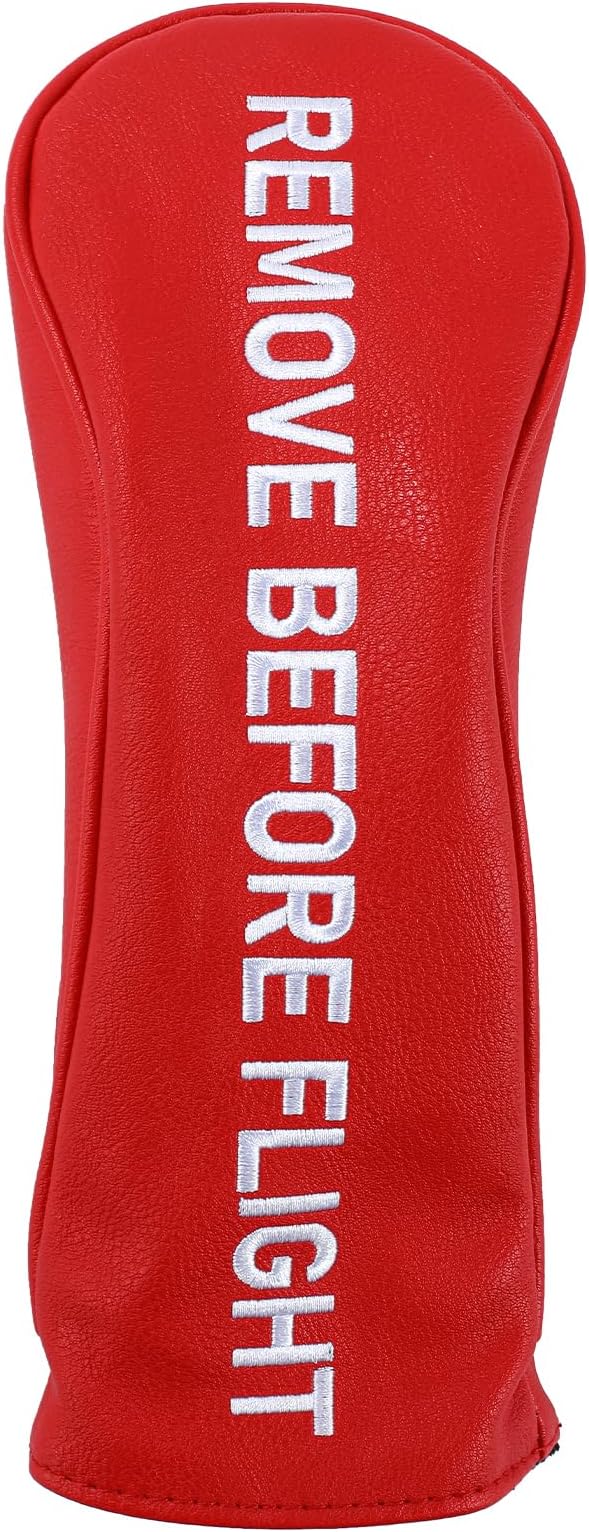 Golf Club Covers, Leather Driver Headcover, Fairway Wood, 3 Wood, Hybrid, Fits Mallet Blade Putter Head Covers, Alignment Stick Cover, Headcovers Set