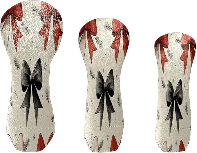 Funny Butterfly Colorful Golf Head Covers for Driver, Fairway, Hybrid & 3 Wood Premium PU Leather with Soft Velvet Lining Waterproof & Scratch-Resistant Unique Golf Gift for Men & Women