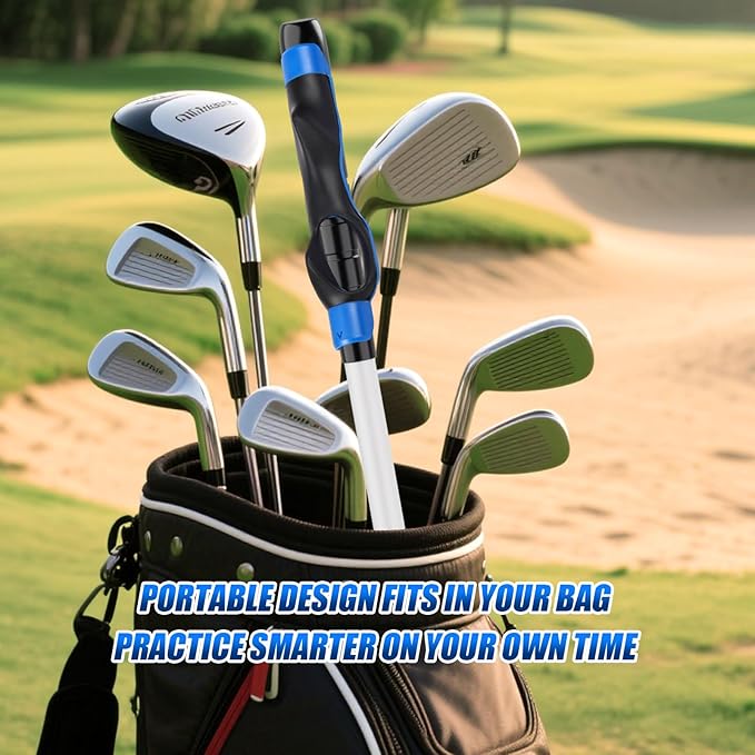 Golf Grip Trainer for Right & Left Hand, Swing Training Aid for Correct Hand Position, Anti-Slip Golf Grip Attachment, Muscle Memory Golf Practice Tool for Beginners & Pros