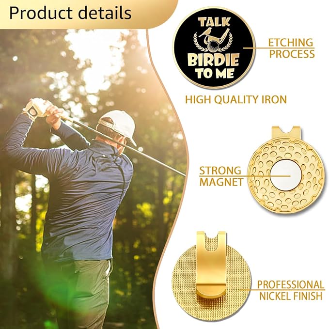 I Love Golf So Much Ball Marker with Magnetic Hat Clip, Funny Golf Accessories Gifts for Men Women, Novelty Birthday Gifts for Men Women Golfer Fan