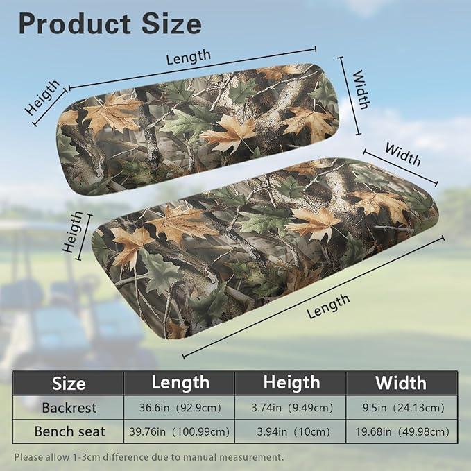 Fashion Print Golf Cart Seat Covers 2 Passenger Golf Cart Backrest Cover Golf Cart Seat Towel Gift for Friends