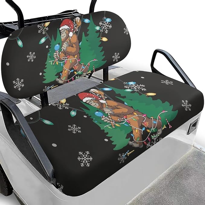 Fashion Print Golf Cart Seat Covers 2 Passenger Golf Cart Backrest Cover Golf Cart Seat Towel Gift for Friends