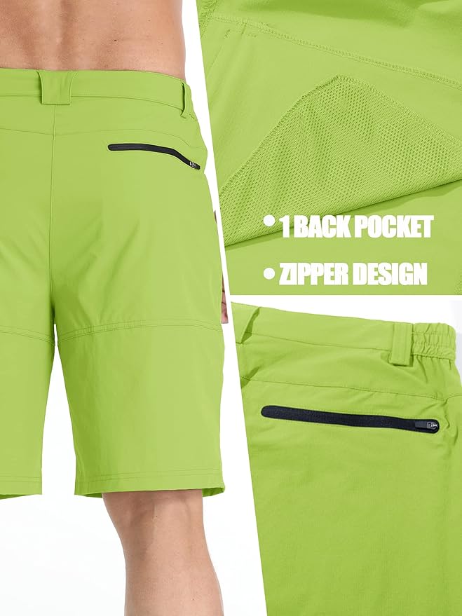 TACVASEN Men's Summer Outdoor Shorts Quick Dry Cargo Casual Work Hiking Shorts (NO Belt)