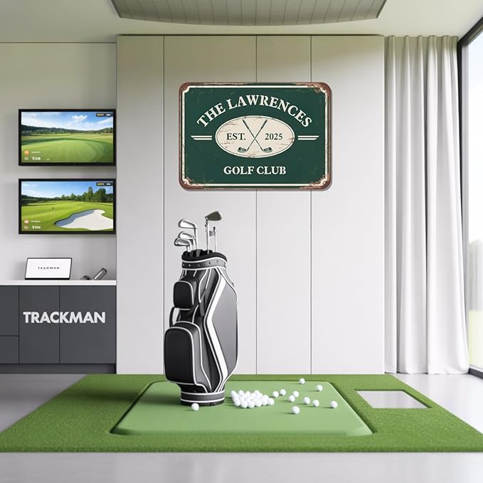 Personalized Golf Metal Sign, Vintage Country Club Villa Decor, Custom Metal Sign with Name, Personalized Golf Wall Decor for Club Garage Bar, 19th Hole Wall Art, Gifts for Golfers Dad Father Husband
