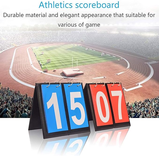 APORO Portable Table Top Scoreboard Flipper, Multi Sports Score Flip Scoreboard