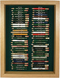Eureka Golf Pencil Display Case | Holds 64 Round or Hexagonal Golf Pencils | Oak Finish | Made in The USA