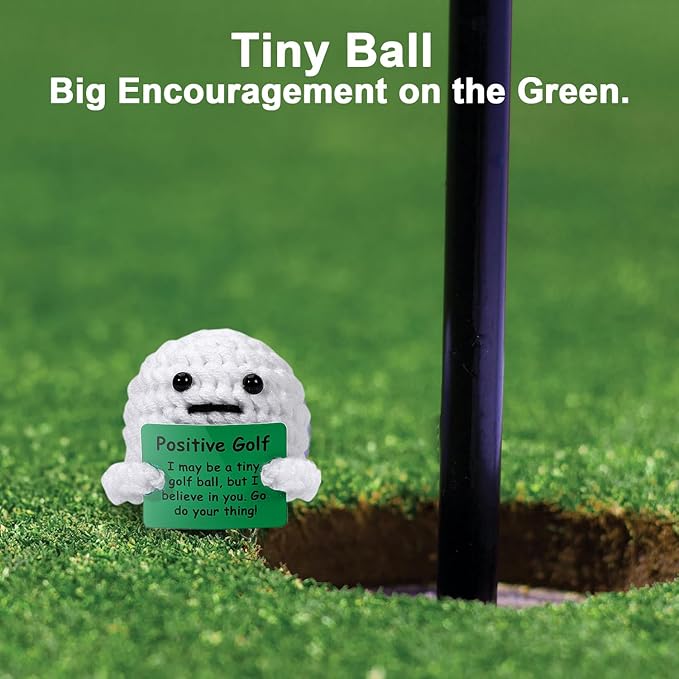 AICase Golf Gifts Accessories Funny Positive Golf Ball Crochet Gag Gift Ideas, Emotional Support Nuggets for Men Women Golfers Tournament Dad Mom Fathers Day Christmas Easter Birthday Stuff