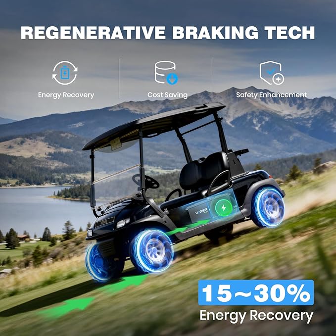 48 Volt Lithium Battery for Golf Cart, Upgraded 300A BMS, 600A Peak, Parallel Ready, 6000+ Cycles, Max 15.36kW Power Output, 3C Discharge, LCD Display & App, Perfect for UTV, Golf Carts