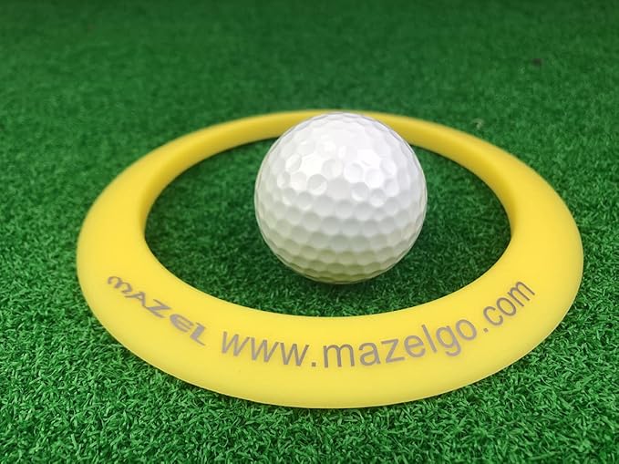 MAZEL Golf Putting Cup/Ring for Training Aid Indoor & Outdoor - All-Direction Practice Hole Putting Accuracy Trainer