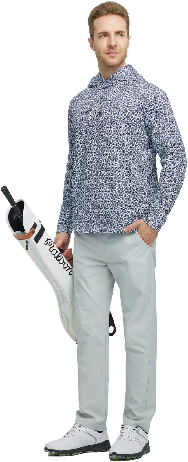 Hoodies for Men Golf Fleece Hooded Sweatshirts Dry Fit Athletic Lightweight Casual Midlayer Mens Hoodies Pullover