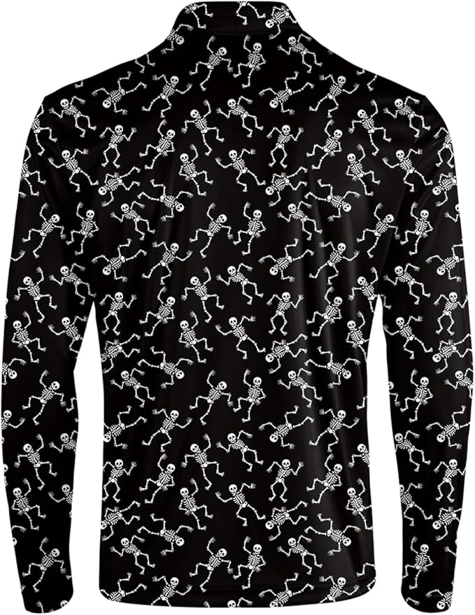 Men's Long Sleeve Golf Shirt Quick Dry 3 Button Work Fishing Outdoor Casual Collar Shirt