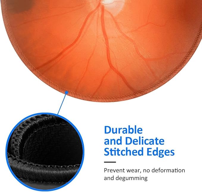 Retinal Eyeball Mouse Pad, Mouse Pads for Desk, Stitched Edge Mousepad with Non-Slip Rubber Base, Gaming Mouse Mat for Computer Laptop Home Office