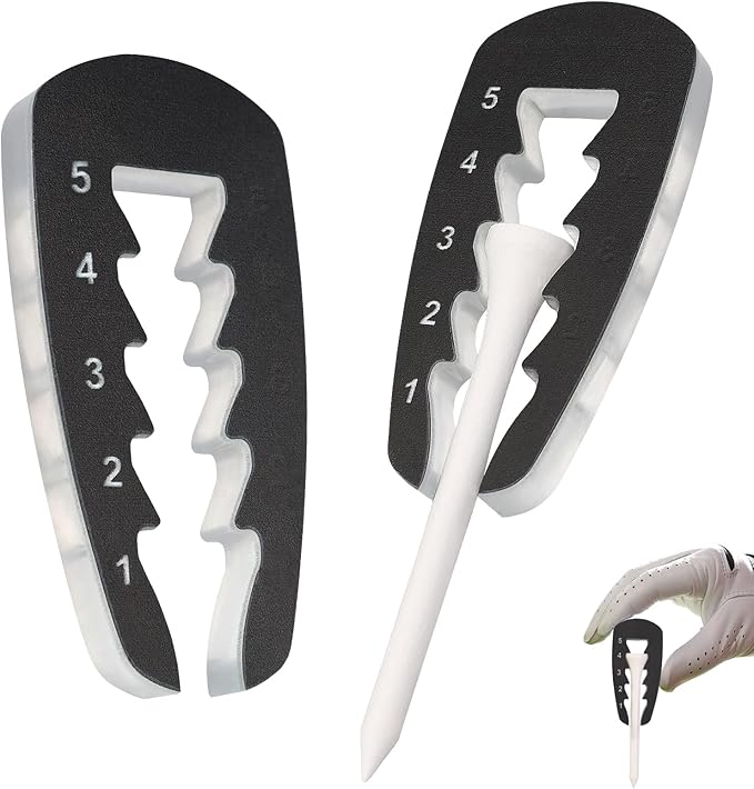 2pcs Golf Tee Height Tool Adjustable T Height Setup - Outdoor Golf Training Aid Precision Tee Height Setter for Consistent and Precise Shots