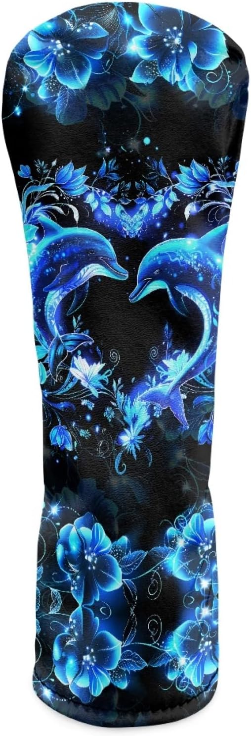 Golf Club Head Covers for Club Protective, Waterproof PU Leather Driver Fairway Wood Hybrid Head Cover