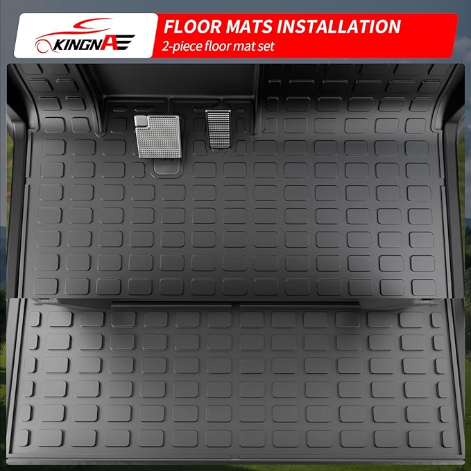 Floor Mats Compatible with i40F/i40FL/i60/i60L Golf Cart TPE All Weather 1st and 2nd Row Guard Protector Accessories