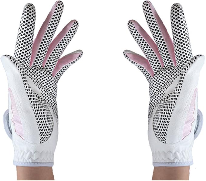 PGM Women's Golf Glove One Pair (4 Color Options), Improved Grip System, Cool and Comfortable