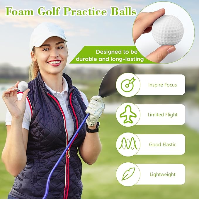 30 Pcs Foam Golf Practice Balls Soft Foam Balls for Golf Practice Realistic Feel and Flight Sport Training
