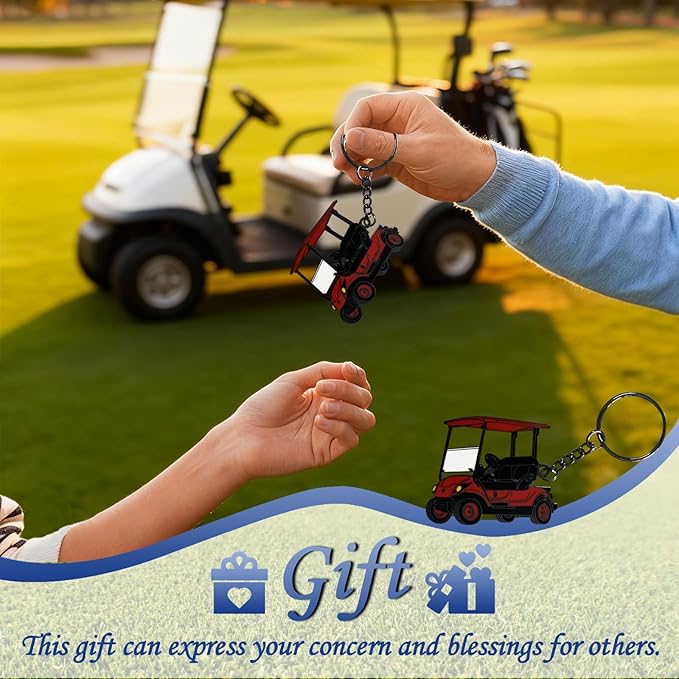 Golf Cart accessories Keychain，Keys To The Golf Cart Accessories Retro Metal Keychains for Golf Lovers Players
