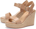 VICKI·VICKI Wedges for Women Platform Sandals Wedge Heels for Sandals Comfortable Summer Espadrille Shoes Ankle Strap&Open Toe