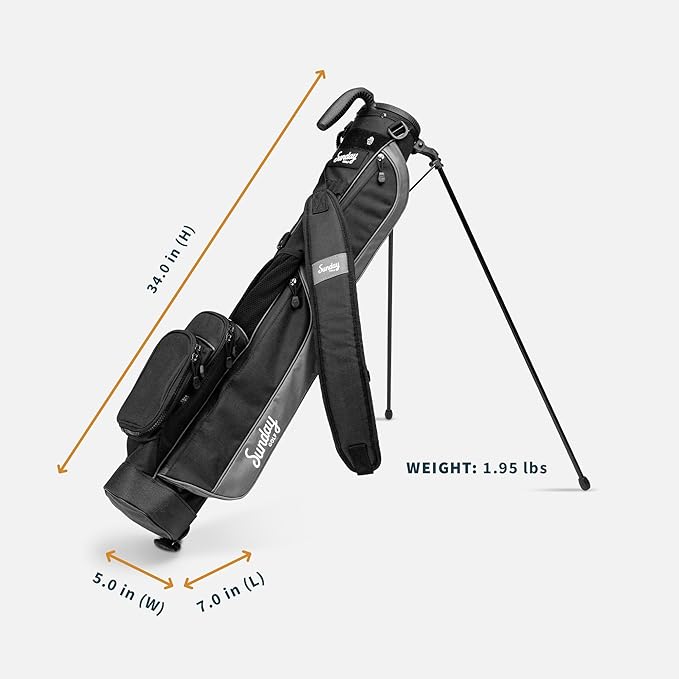 The Original Sunday Golf Loma Bag – Lightweight Golf Bag with Strap & Stand, Easy to Carry Pitch n Putt Stand Bag for Driving Range, Par 3 & Executive Courses, 31 Inches