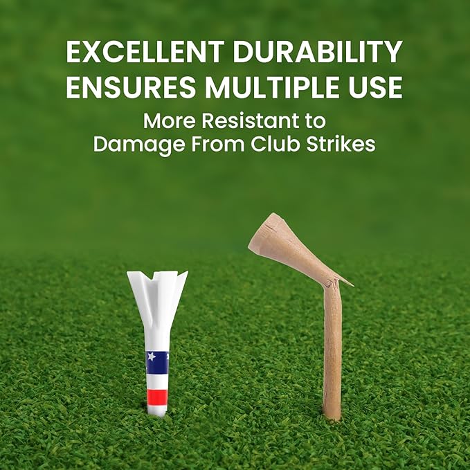 Golf Tees Plastic 1 1/2 inch Value 300 600 Pack, Upgrade More Unbreakable Bulk Stable Reduce Friction Side Spin Tee for Men Women Ladies