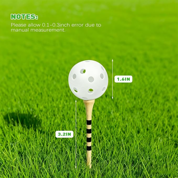 26 Pack Practice Golf Balls, 41mm Hollow Airflow Plastic Golf Balls with Golf Tees, for Indoor Outdoor Driving Range Backyard Swing Practice