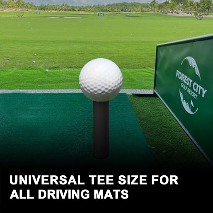Rubber Golf Tees for Mats & Indoor Golf Simulators - 8 Pack Mixed Size for Driving Range & Indoor and Outdoor Golf Hitting Mats (US Sizes, 8 Sizes)