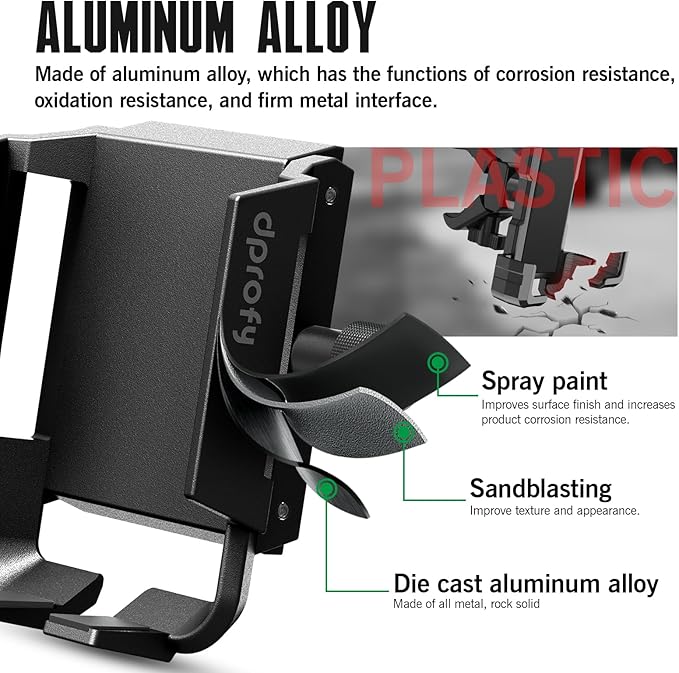 Dprofy Strong Magnetic Golf Phone Holder Golf Cart Phone Mount Golf Accessories Fit for All Popular Smart Phones Special Design for Thick Case and Ring Holder (Black)