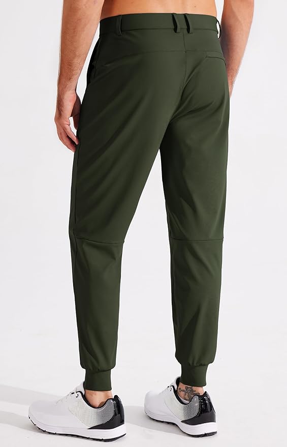 Libin Men's Golf Pants Joggers Lightweight 3 Pockets Slim Fit Soft Stretchy Tapered Work Dress Athletic