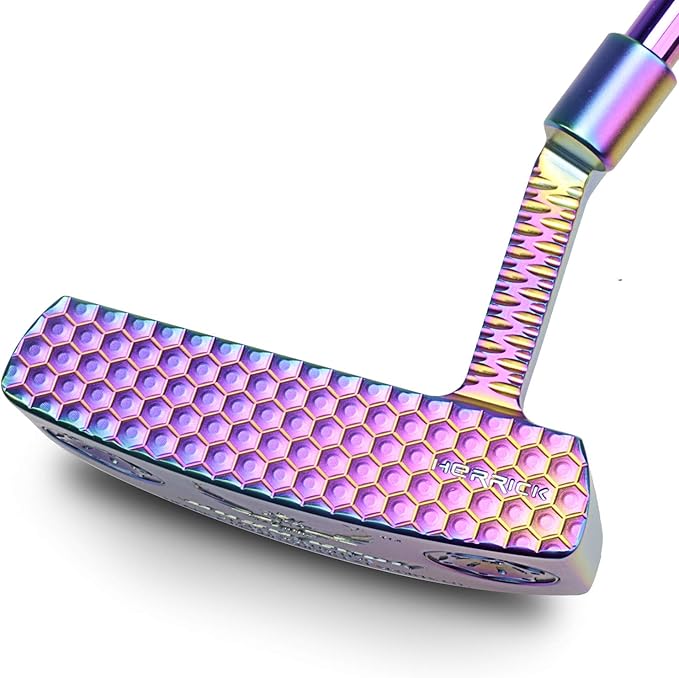 Golf Club Putter,Men Right Hand Golf Club,with Black Red HeadCovers PU Grip CNC Steel Mallet Professional