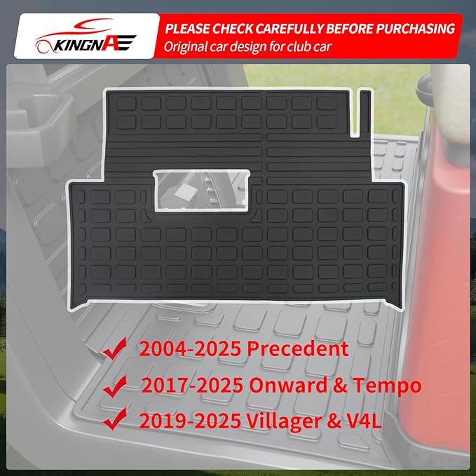 Floor Mats Compatible with 2004-2025 Precedent/2017-2025 Onward & Tempo/2019-2025 Villager & V4L TPE All Weather Guard Protector for Golf Cart Accessories