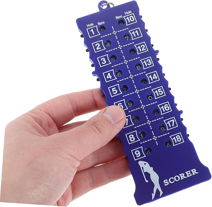 Toyvian 18hole Compact Golf Score Counter Scoring Board Design for Accurate Score Tracking Tournaments and Practice Sessions Lightweight and Portable