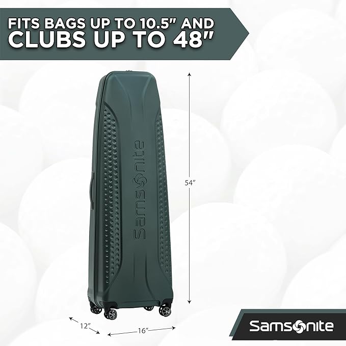 Samsonite Tour Pro Golf Hard Case Golf Travel Bag, Lightweight & Durable ABS Shell, 360 Degree Multi-Directional “Shark Wheels”