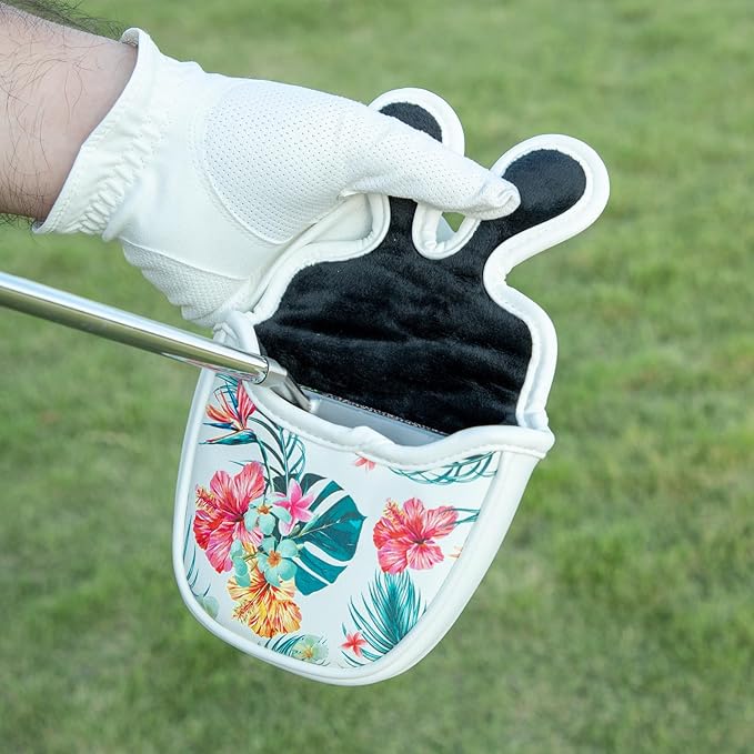 Golf Club Covers Driver Covers Fairway Wood Headcover Hybrid Cover Leather Mallet Putter Covers Blade Headcovers Golf Head Covers for Most Brand