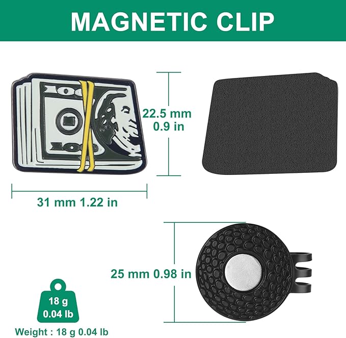 Golf Ball Marker Hat Clip, Golf Accessories for Men, Golf Ball Stamp, Funny Golf Gifts, Golf Gadgets