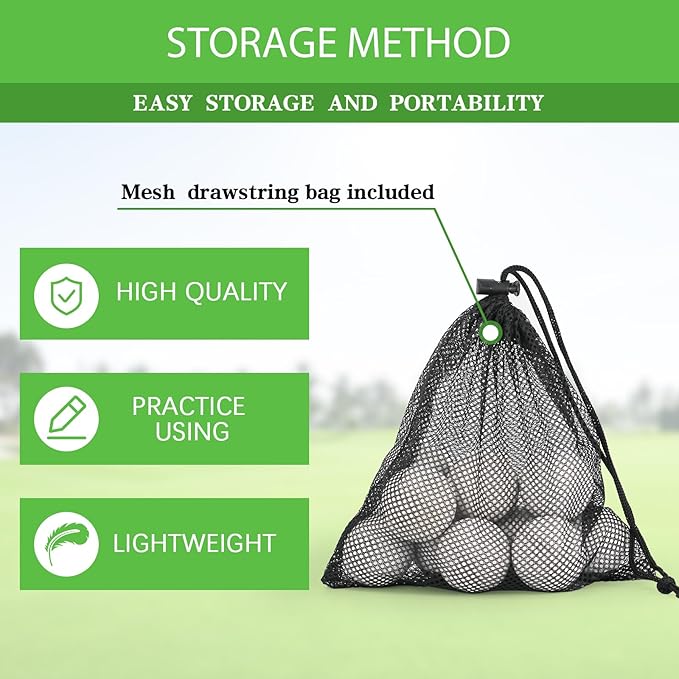 40 Pack Foam Golf Practice Balls - Realistic Feel and Limited Flight Training Balls for Indoor or Outdoor