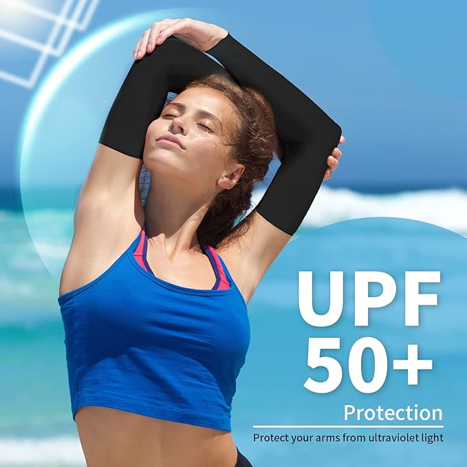 YESLIFE UV Sun Protection Arm Sleeves for Men & Women, UPF 50 Cooling Sports Sleeve