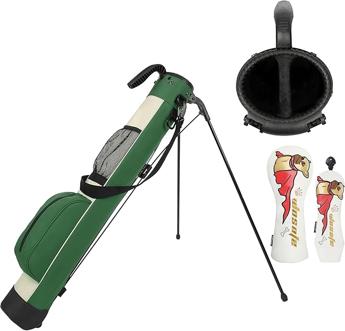 Golf Stand Bag,Lightweight Small Golf Bag,with Dual Strap Easy Carry 2 Way Dividers Multiple Pockets Golf Practice Bag