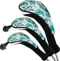FINGER TEN Golf Club Head Covers Woods Driver Fairway Hybrid 3/4/5 Set, Headcovers Men 1 3 5 7 X Interchangeable Number Tag, Fit All Wood Clubs