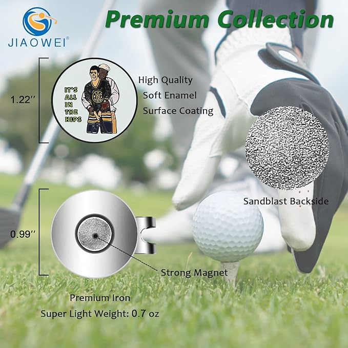 Enamel Golf Ball Marker with Magnetic Hat Clip - Funny Golf Accessories - Great Gift for Golf Lovers
