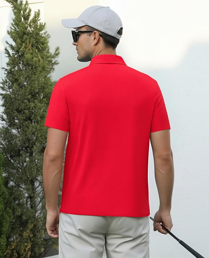 Alex Vando Mens Golf Shirt Moisture Wicking Performance & Polished Style Polo Shirts for Men