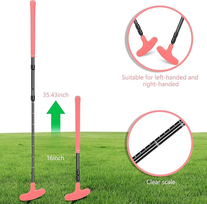 Golf Putter, Golf Clubs for Men & Women, Mini Putter, Club Golf Set, Bucket Golf Game, Two-Way Putters Includes Ball, Cup with Flag