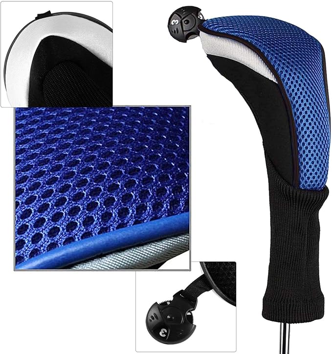 Golf Club Head Covers for Woods and Driver Hybrids Fairway Value Pack Protective Clubs Headcovers with Interchangeable No.Tags 1 3 5