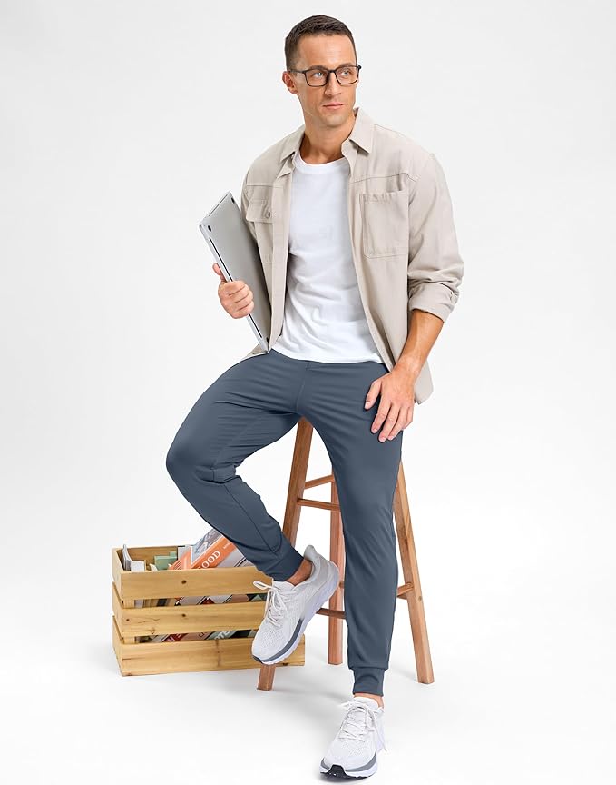 G Gradual Men's Golf Joggers Pants with Zipper Pockets Stretch Sweatpants Slim Fit Track Pants Joggers for Men Work Running
