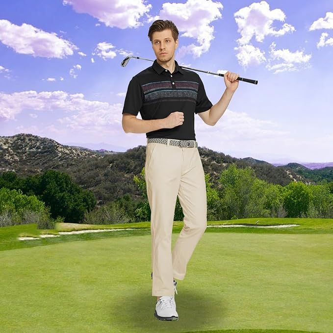 M MAELREG Golf Pants Men Quick Dry - 30"/32"/34" Stretch Lightweight 5 Pockets Water-Resistant Casual Mens Dress Pants