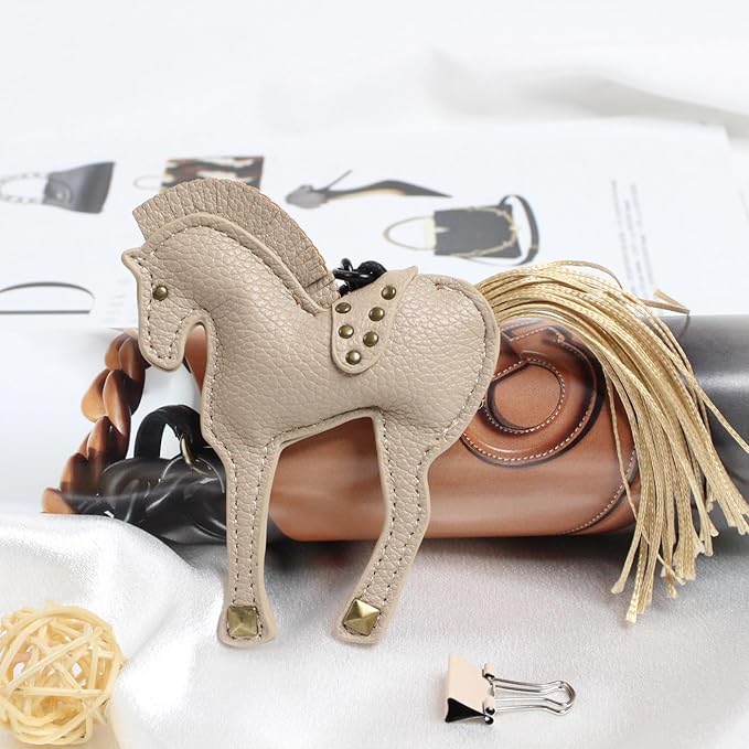 Horse Keychain, Hanging Charm Accessory for Purse, Bag and Backpacks Pony Key Chain for Women