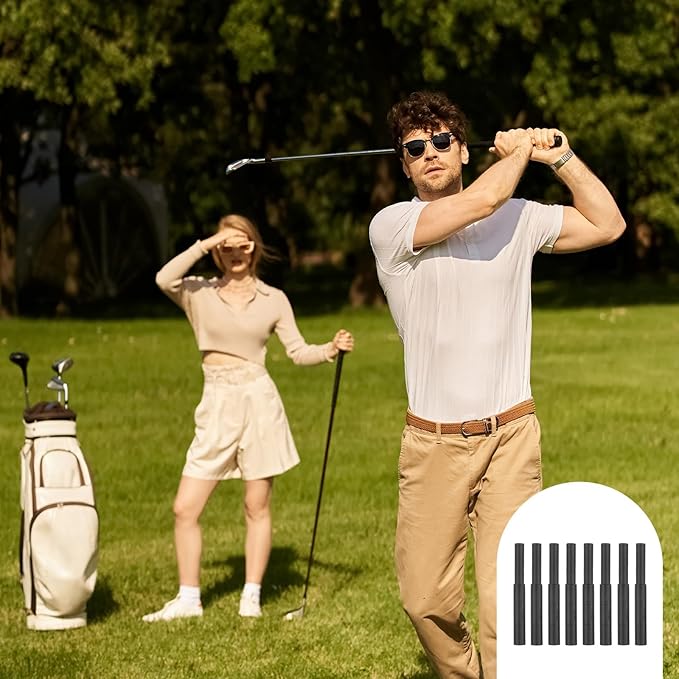 8pcs Golf Club Shaft Extension Golf Stick Extender Golfs Putter Extension Rod for Wood Putter Shaft Club Extensions for Golfs Clubs Shafts (Black)