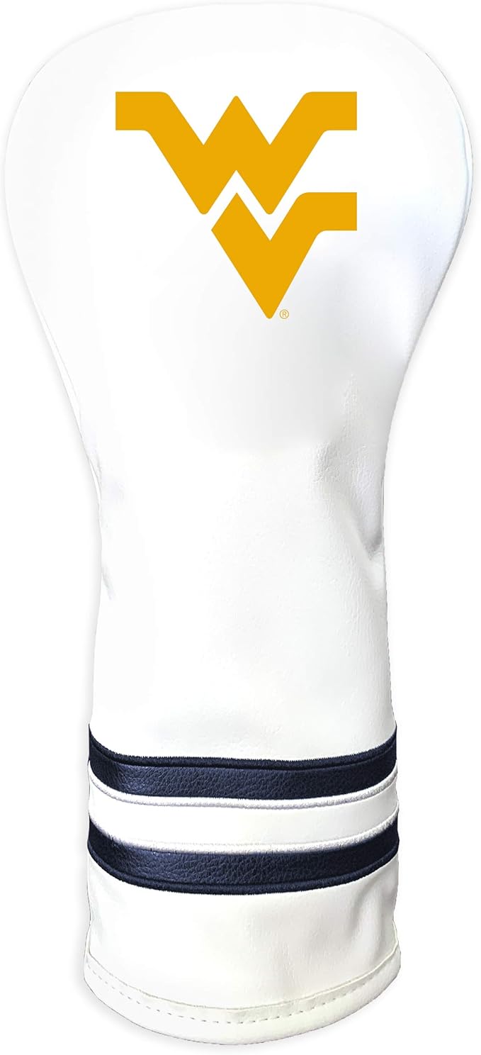 Team Golf NCAA White Vintage Fairway Golf Club Headcover, Form Fitting Design, Retro Design