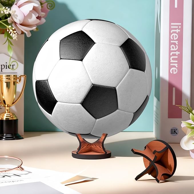 3 Pieces Acrylic Small Ball Stand Holder Sport Ball Display Rack Baseball Display Stand with 3 Pieces Non-Slip Rubber Pads for Baseball Golf Softball Tennis Spheres